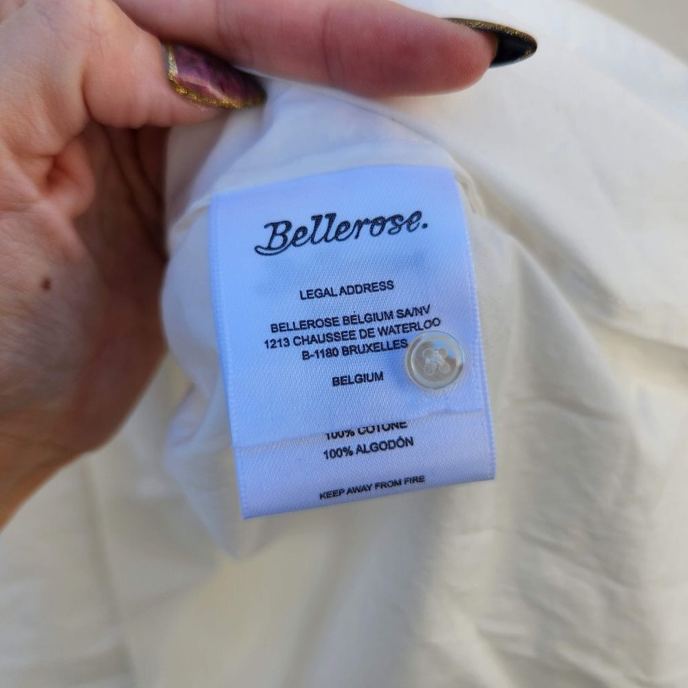 BELLEROSE Huguette White Cotton Shirt Dress - Picture 6 of 9